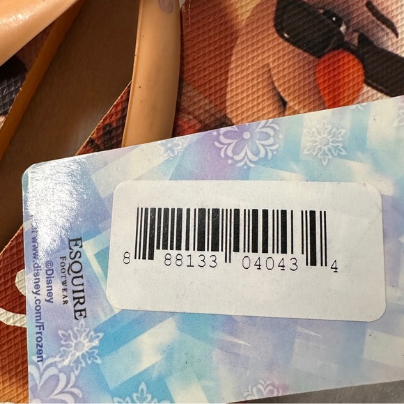 Disney Frozen ‘Olaf’ Flip Flop Sandals. Size 5-6 - Picture 4 of 4